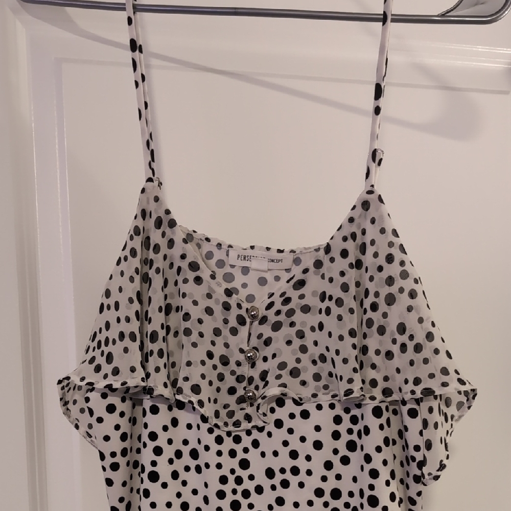 Forever 21 Black and White Polka Dot Camisole